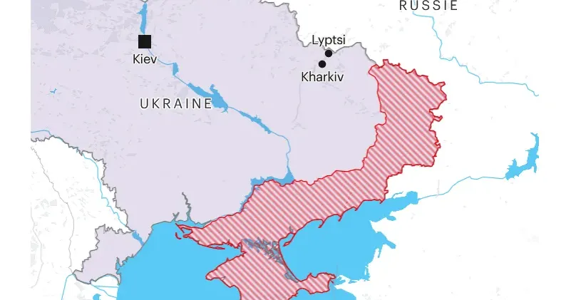 Карта: Le Devoir Source : Institute for the Study of War «Російські ракети вдень і вночі – це щоденне життя»: про Липці пише Le Devoir на порталі Gromada Group