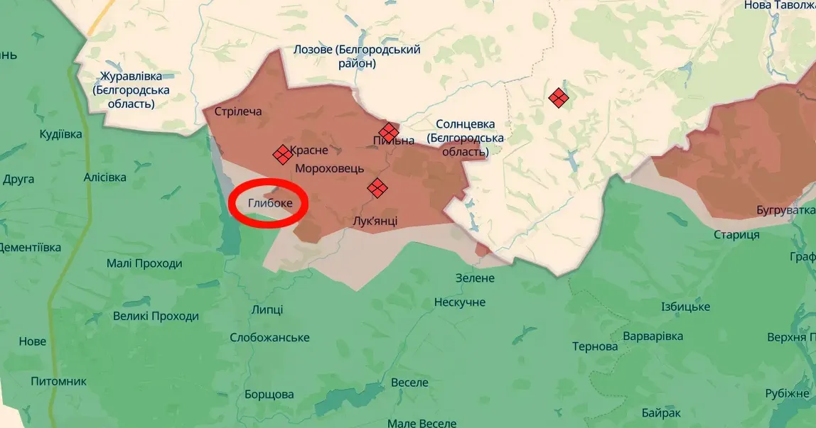 Скриншот карти https://deepstatemap.live/ У Липецькій громаді окупанти застосовують комбіновану тактику на порталі Gromada Group