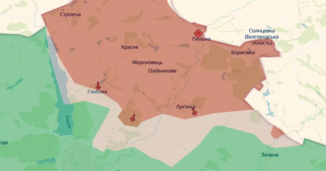 Скриншот з карти https://deepstatemap.live На Липецький напрямок перекинули російських десантників на порталі Gromada Group