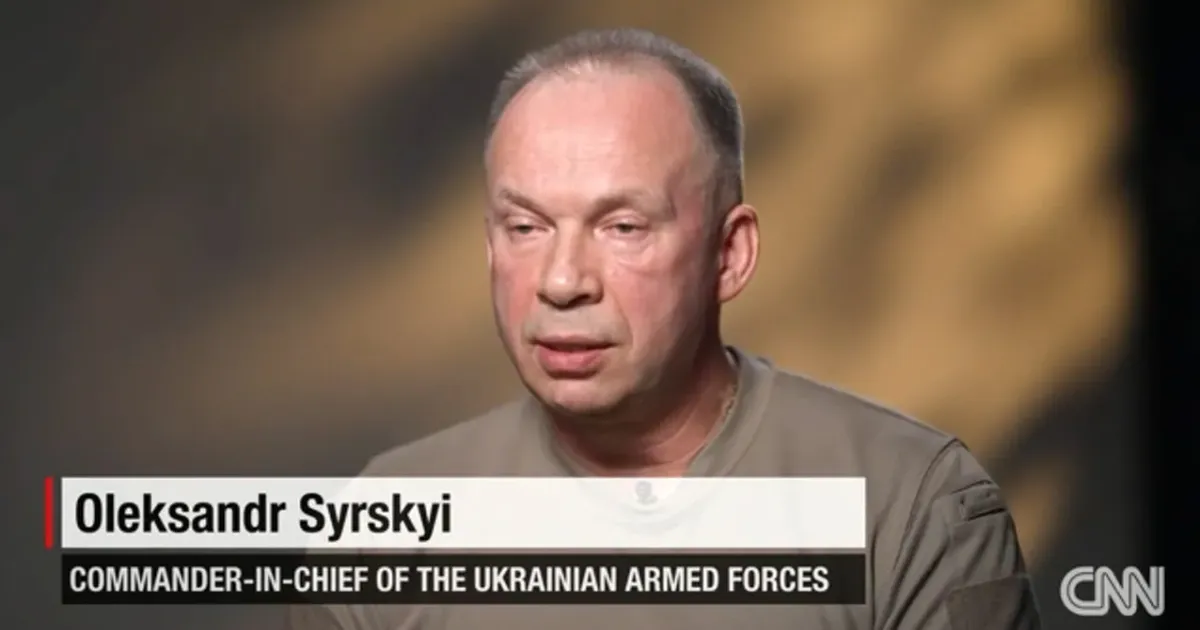 Скриншот з відеоінтерв'ю CNN В районі Вовчанська, Глибокого, Липців росіяни буквально застрягли в наступі — Олександр Сирський на порталі Gromada Group