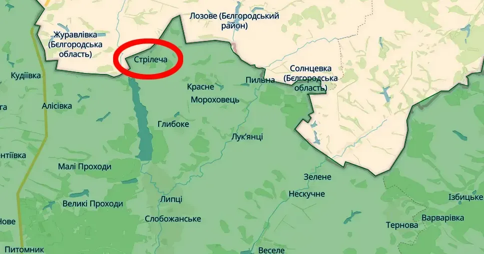 Скриншот карти https://deepstatemap.live Cтрілечу Липецької громади обстріляли російські окупанти (Генштаб, 18.00 / 10.03) на порталі Gromada Group