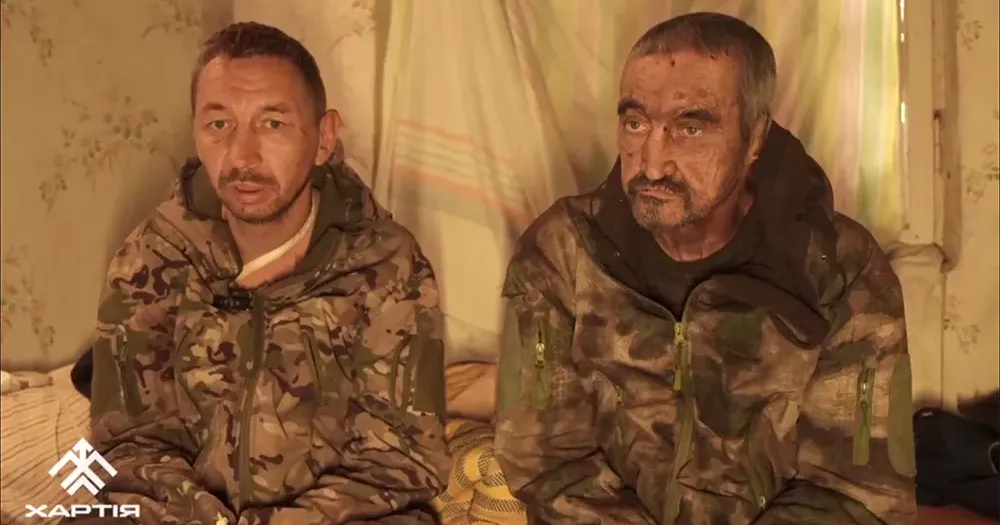 Скриншот з відео Двох блудних окупантів виловили на Липеччині на порталі Gromada Group