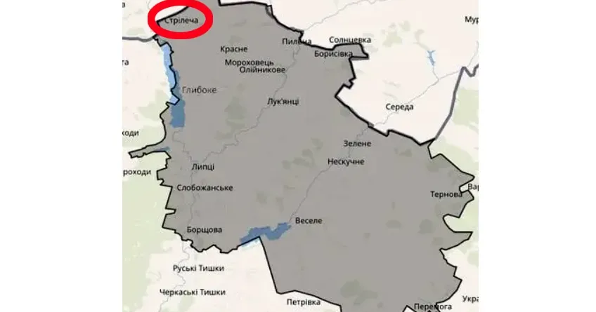 Карта Липецької громади Стрілечу Липецької громади обстріляли російські окупанти (18.00 / 11.02) на порталі Gromada Group