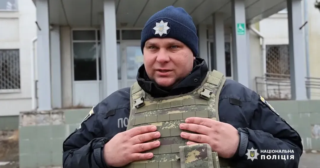 Скриншот з відео ГУ Національної поліції в Харківс «Перемога буде за нами» — Олексій Рєзвих на порталі Gromada Group