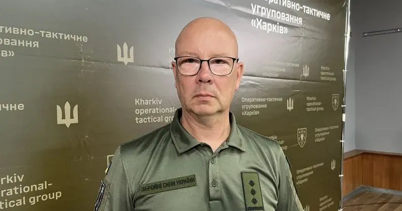 Юрій Повх, речник ОТУ "Харків". Суспільне Харків/Дмитро Гребінник На Липецькому напрямку російські окупанти споруджують нові польові укріплення на порталі Gromada Group