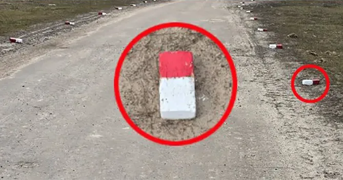 Фото ілюстративне Цегла червоно-білого кольору на дорозі: що це значить? на порталі Gromada Group