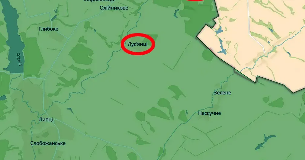 Скриншот карти https://deepstatemap.live Для п'яти сіл Липецької громади запровадили особливий пропускний режим на порталі Gromada Group