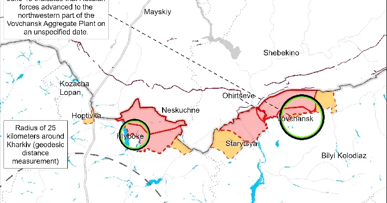 Карта ISW, June 16. 3.00 p.m. Ворог намагається наступати на Глибоке, дещо просунувся на Агрегатному заводі у Вовчанську — експерти ISW на порталі Gromada Group