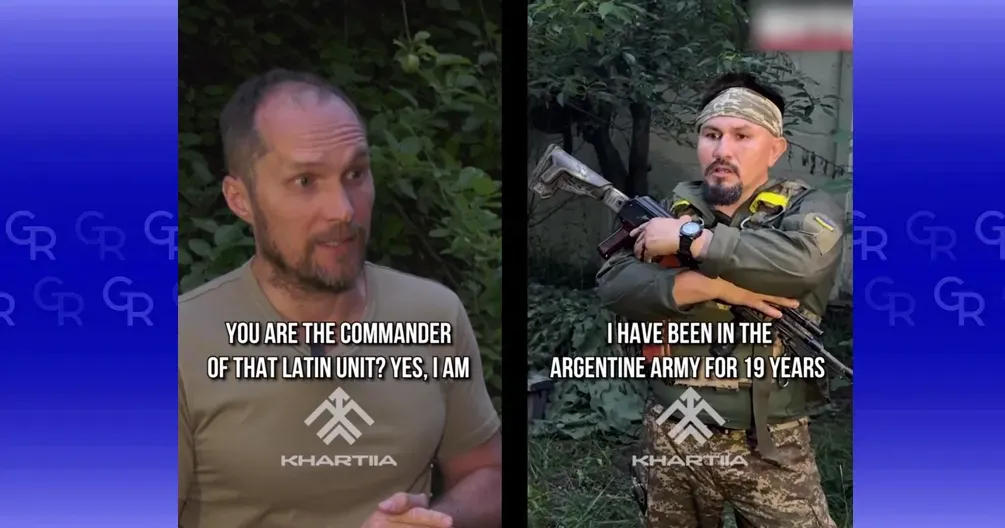 Скриншоти з відео На Харківському напрямку Україну боронять латиноамериканці на порталі Gromada Group