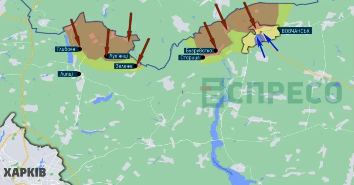 Карта від телеканалу Еспресо В районі Глибокого відкаталися два байкери окупантів на порталі Gromada Group