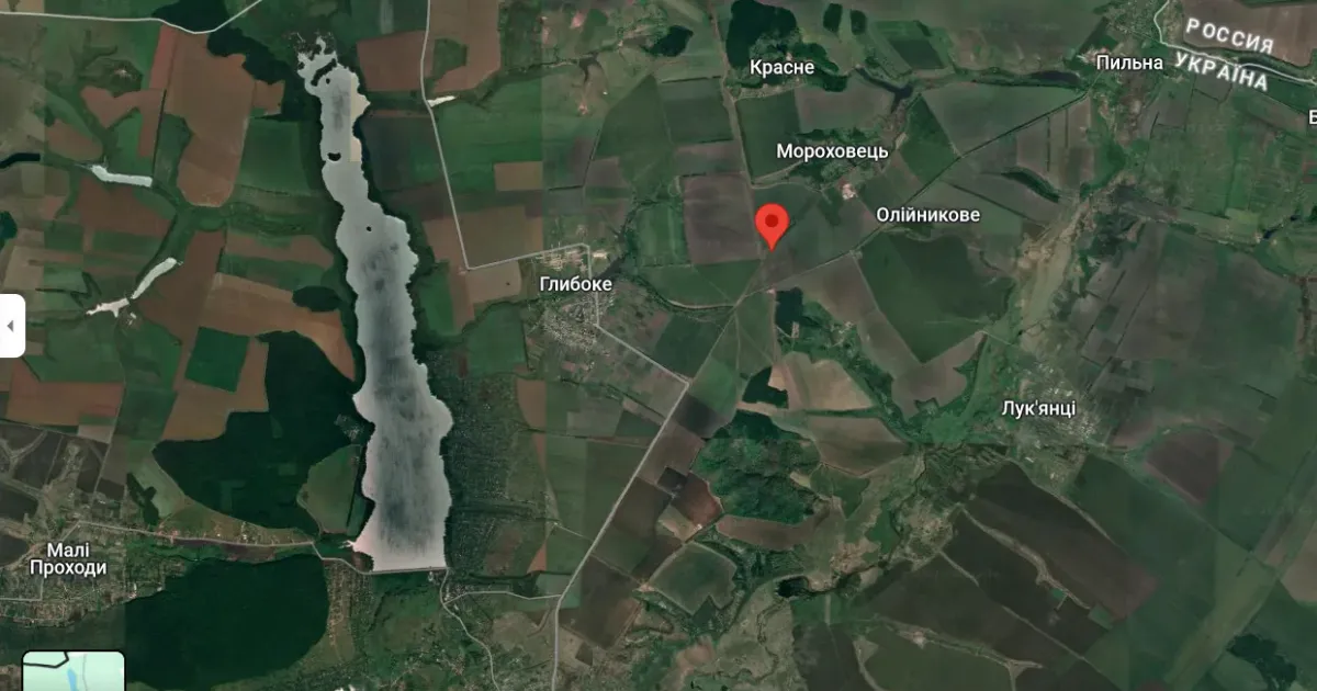 Скриншот з Гугл-мепс Локацію успішного вижарювання російських окупантів на Липеччині встановили осінтери на порталі Gromada Group