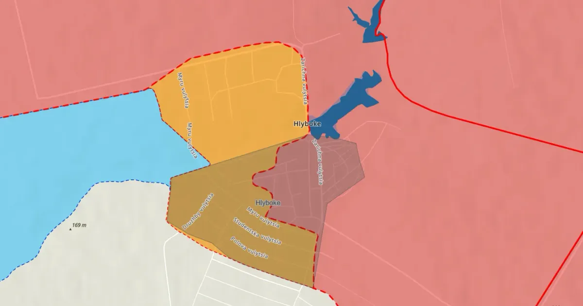 Скриншот карти ISW Ukraine Invasion Interactive Web Map В районі Глибокого окупанти проводять внутрішню ротацію на порталі Gromada Group