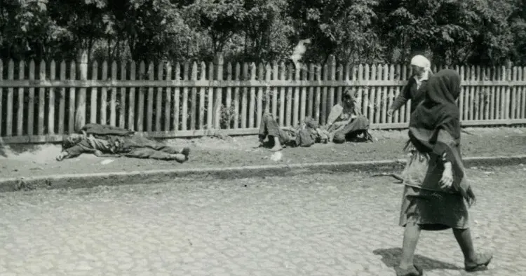 Харків, 1933 рік, сучасна вулиця Полтавський Шлях 1934 р., перед тим, як іти до школи (тоді навчатися починали з 8-літнього віку), батьки відправили мене до родичів у село Липці. Пам’ятаю, коли проїжджали села Циркуни, Борщову, Тишки, то бачив зруйновані хати, надвірні споруди. Стояли самі печі й димарі, а людей не було. Щось схоже бачив потім, під час війни на передовій, після відступу німців.