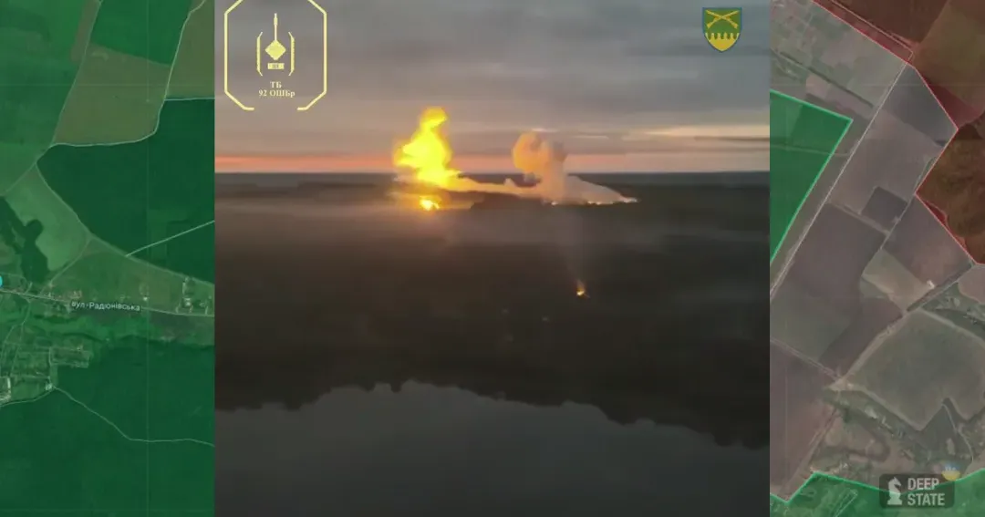 Скриншот з відео DeepState 25.06.2024 Як наші танкісти били ворога поблизу Глибокого на порталі Gromada Group