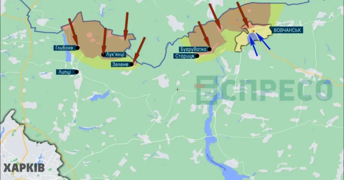 Скриншот з відео / карта від телеканалу «Еспресо» Якщо росіяни втратять Глибоке, їх чекає ситуація Курщини — Олесь Маляревич на порталі Gromada Group