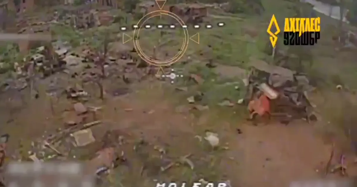 Скриншот з відео Стімфалійськими птахами нищить оупантів на Липецькому відтинку далекозорий «Ахіллес» на порталі Gromada Group